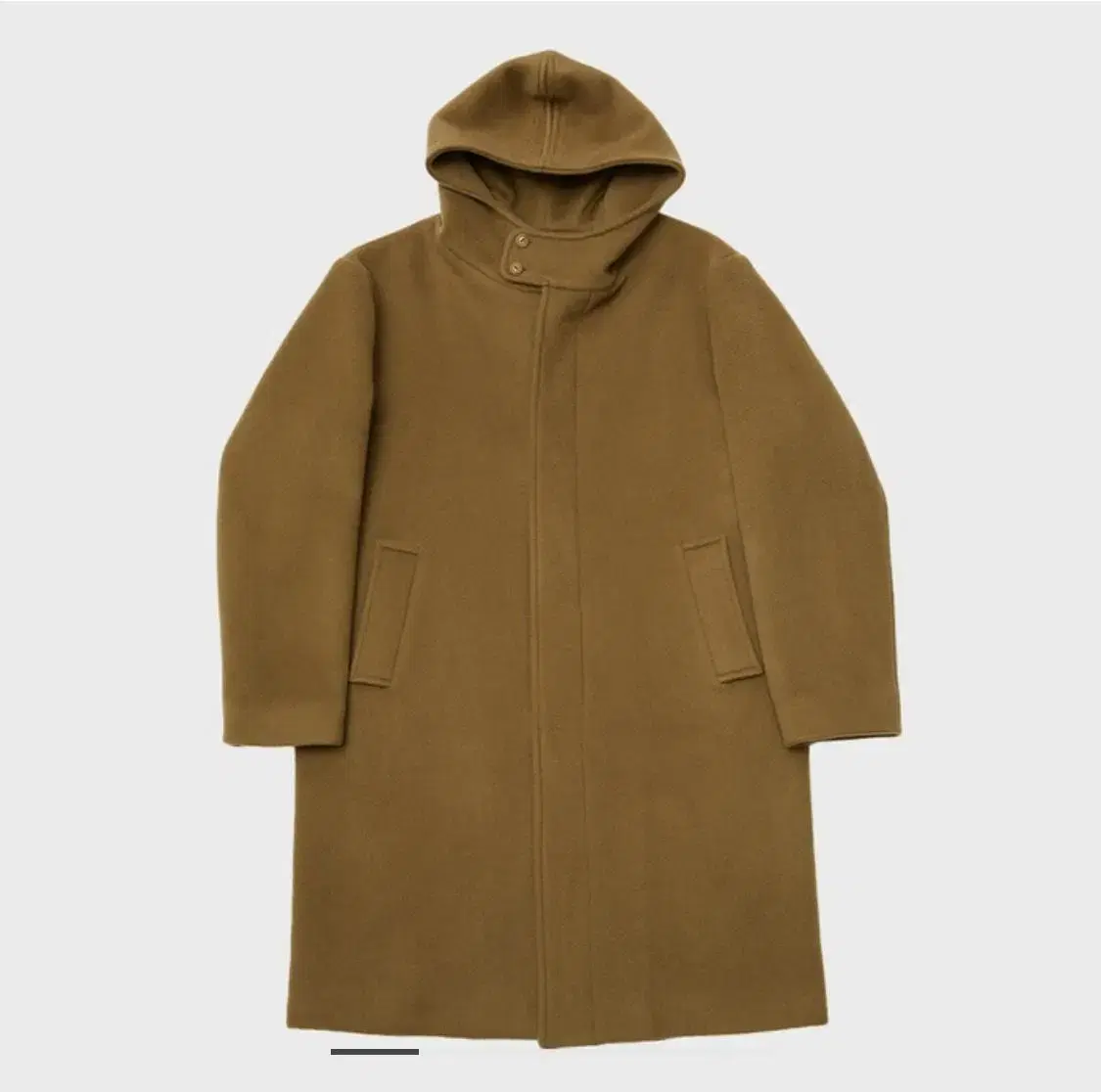 HOMLY 홈리 울 후디드 코트 wool hooded coat camel