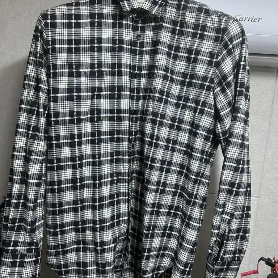 SAINT LAURENT 2018 black flannel shirt