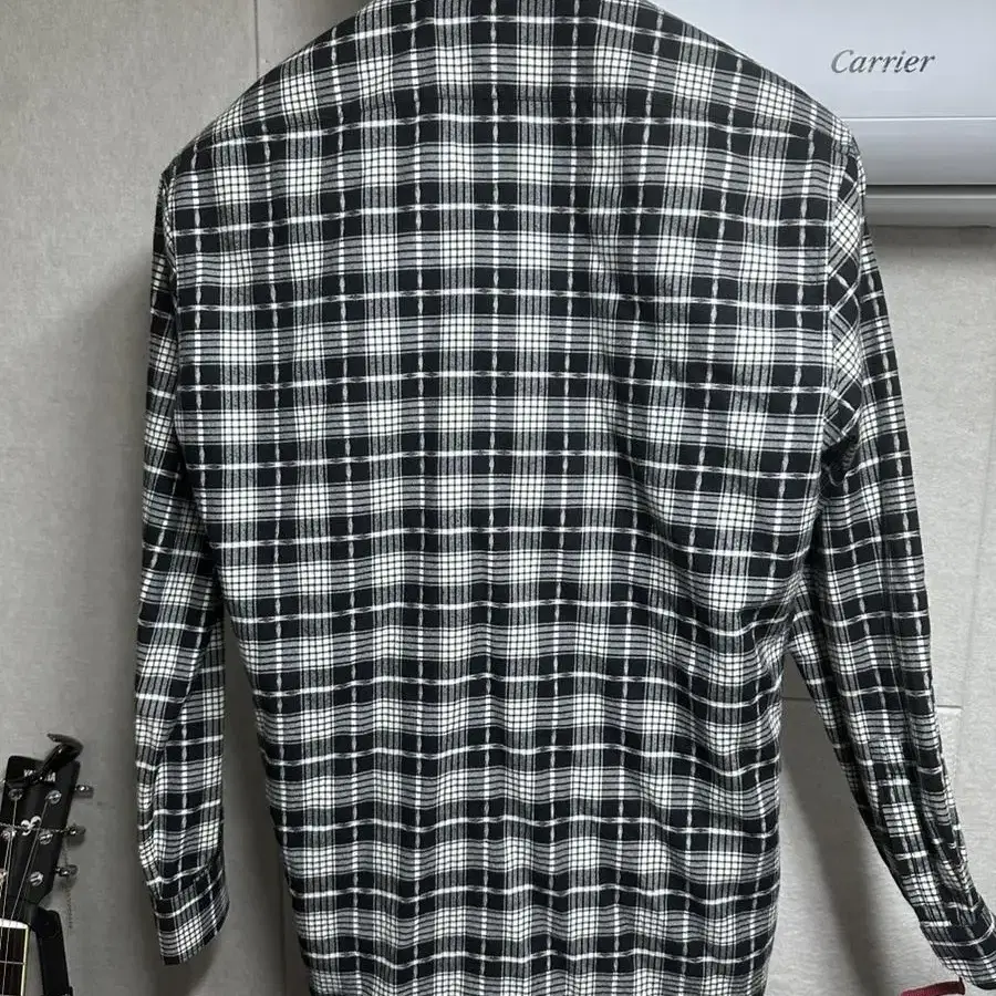 SAINT LAURENT 2018 black flannel shirt