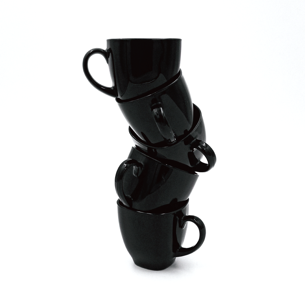 Arcoroc black ceramic cup 5set