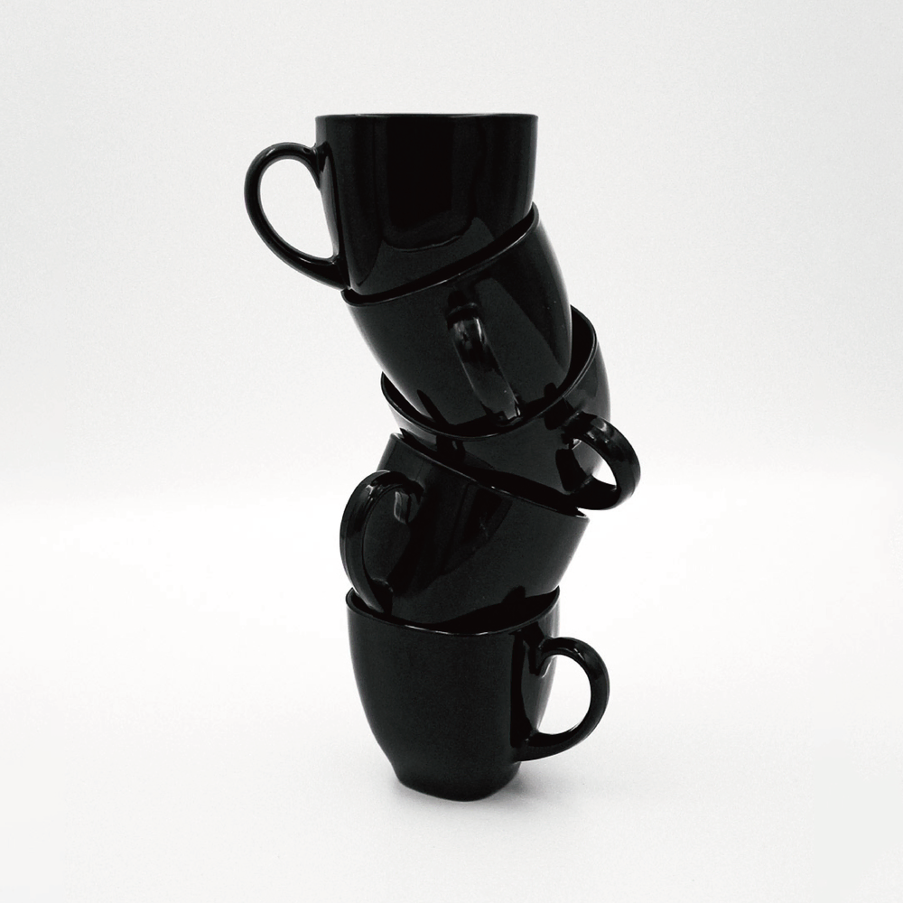 Arcoroc black ceramic cup 5set