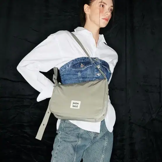 제드레페브5 슬랜트 숄더백 미디움 slant shoulder bag 카키