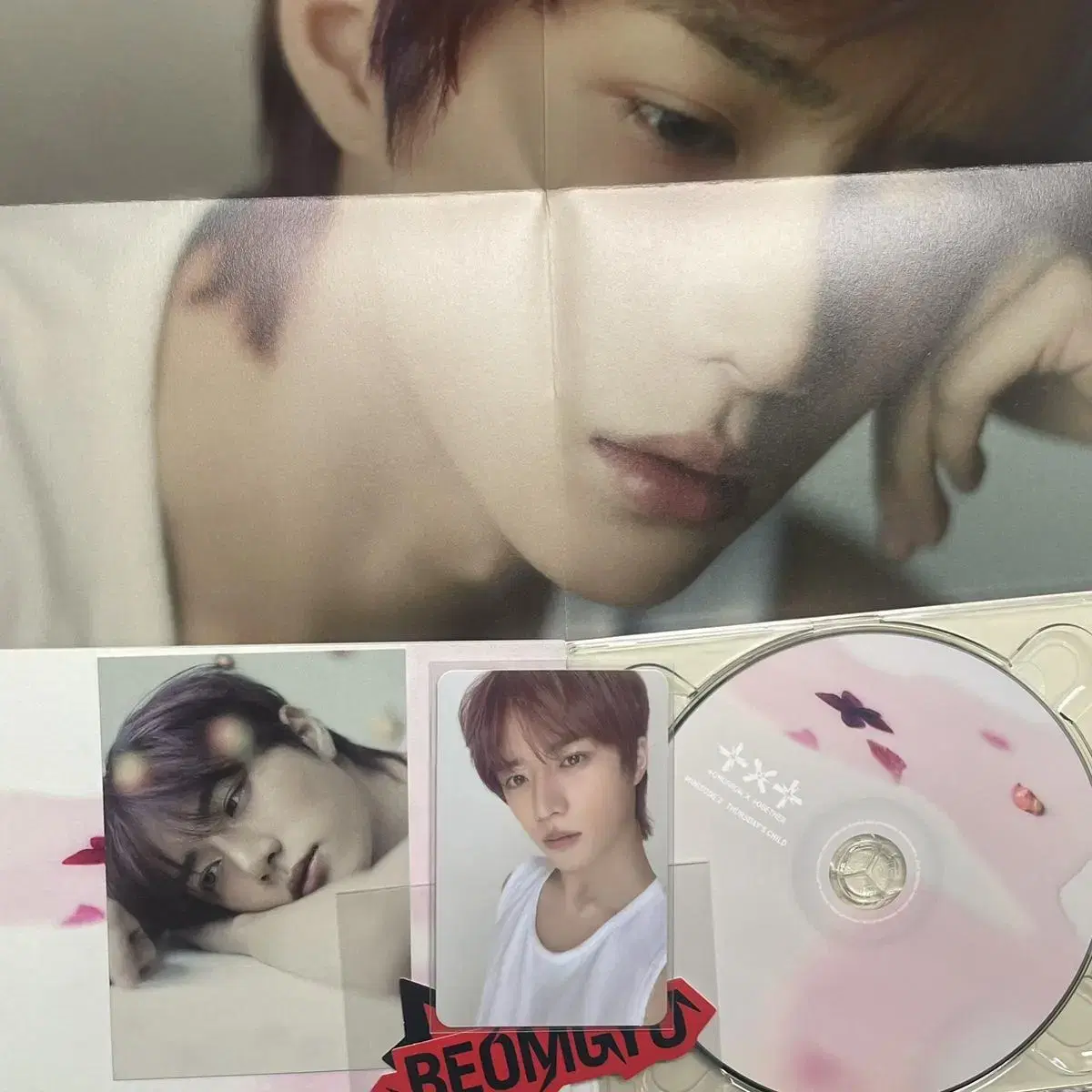 Unsealed album with photocard for txt jibi jibi tier version