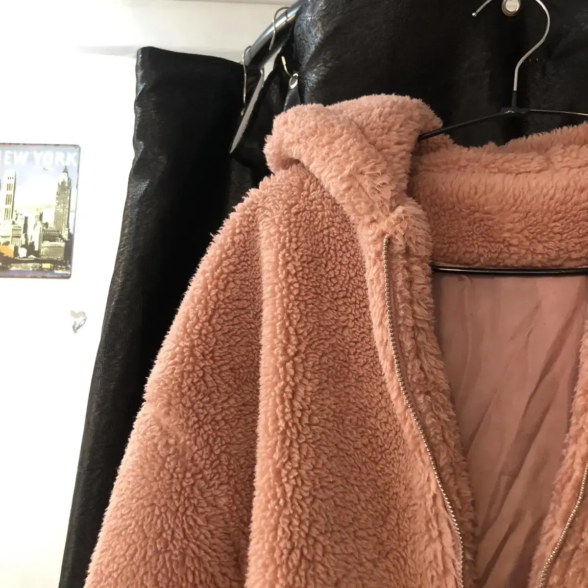 Vintage It was my spring pink fur hood