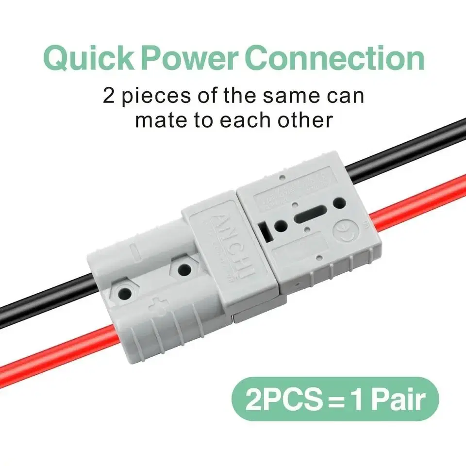 새제품 앤더슨단자175A 2개한세트3awg실리콘전선 길이50센티