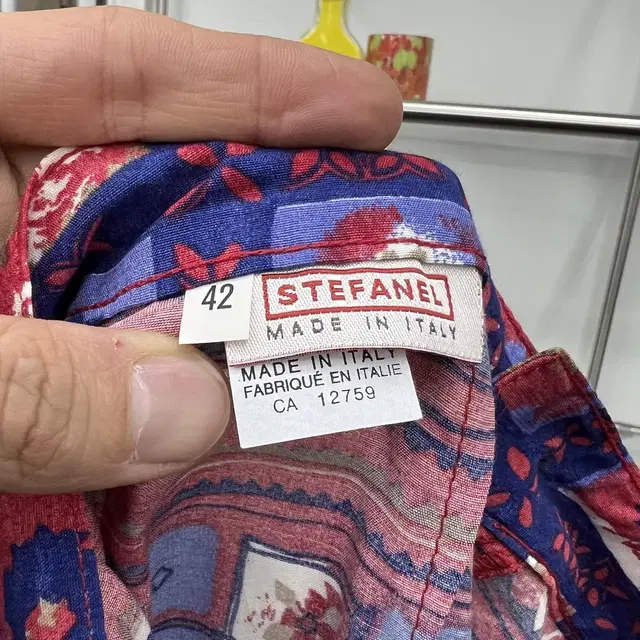 빈티지 STEFANEL (Made in Italy) 패턴 레이온 팬츠