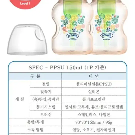 닥터브라운 옵션스플러스 new ppsu 150ml 새상품