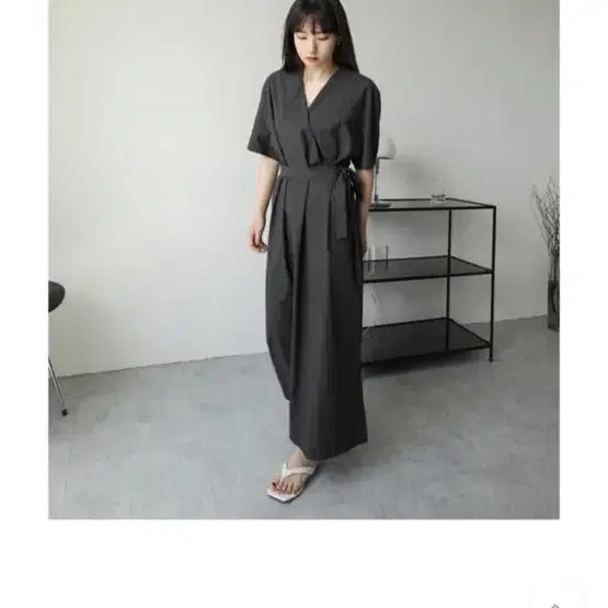 디오어-waist belt long dress