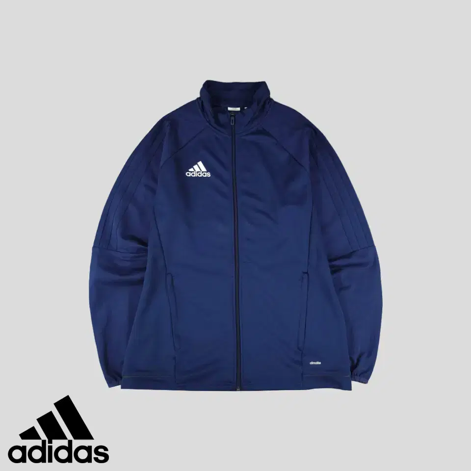 Adidas Navy Tonal Tricot Logo Printed Climalite Tyro17 Performance Track