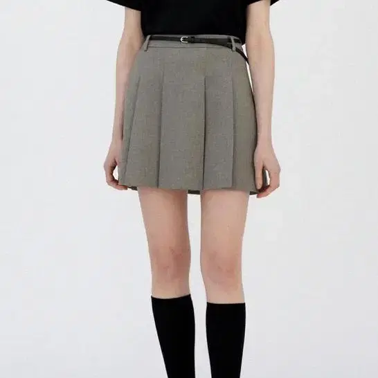 링서울 플리츠 치마 pleated short skirt-gray s사이즈