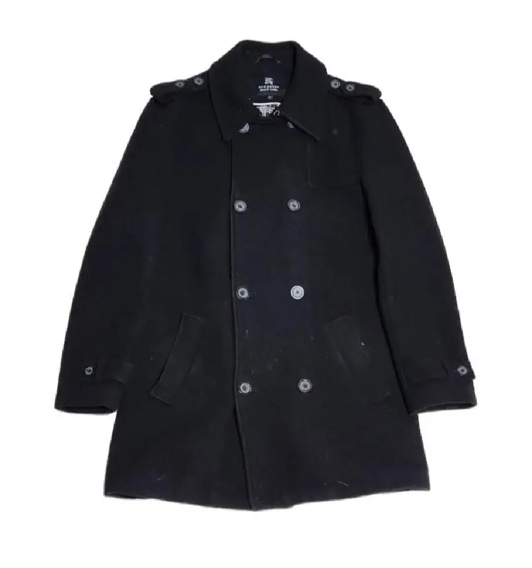 Burberry BlackLabel lined checked coat jacket in wool