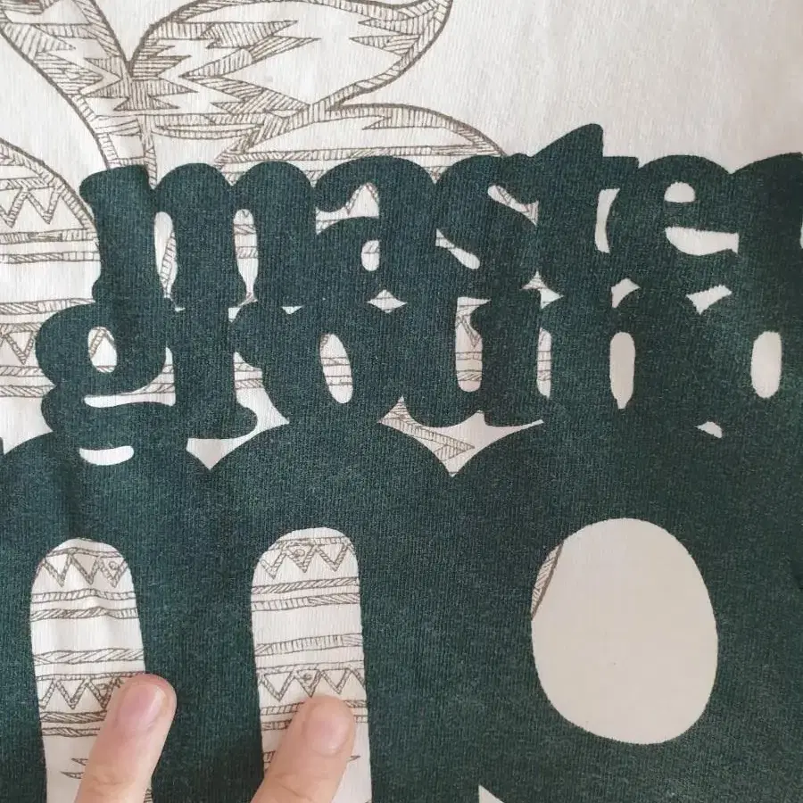 MASTER GROUND 티셔츠 흰색 두꺼움