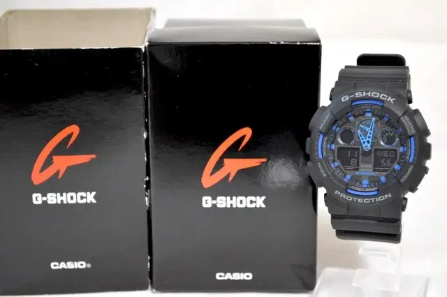 [미사용]G-shock 블루블랙 한정판 손목시계