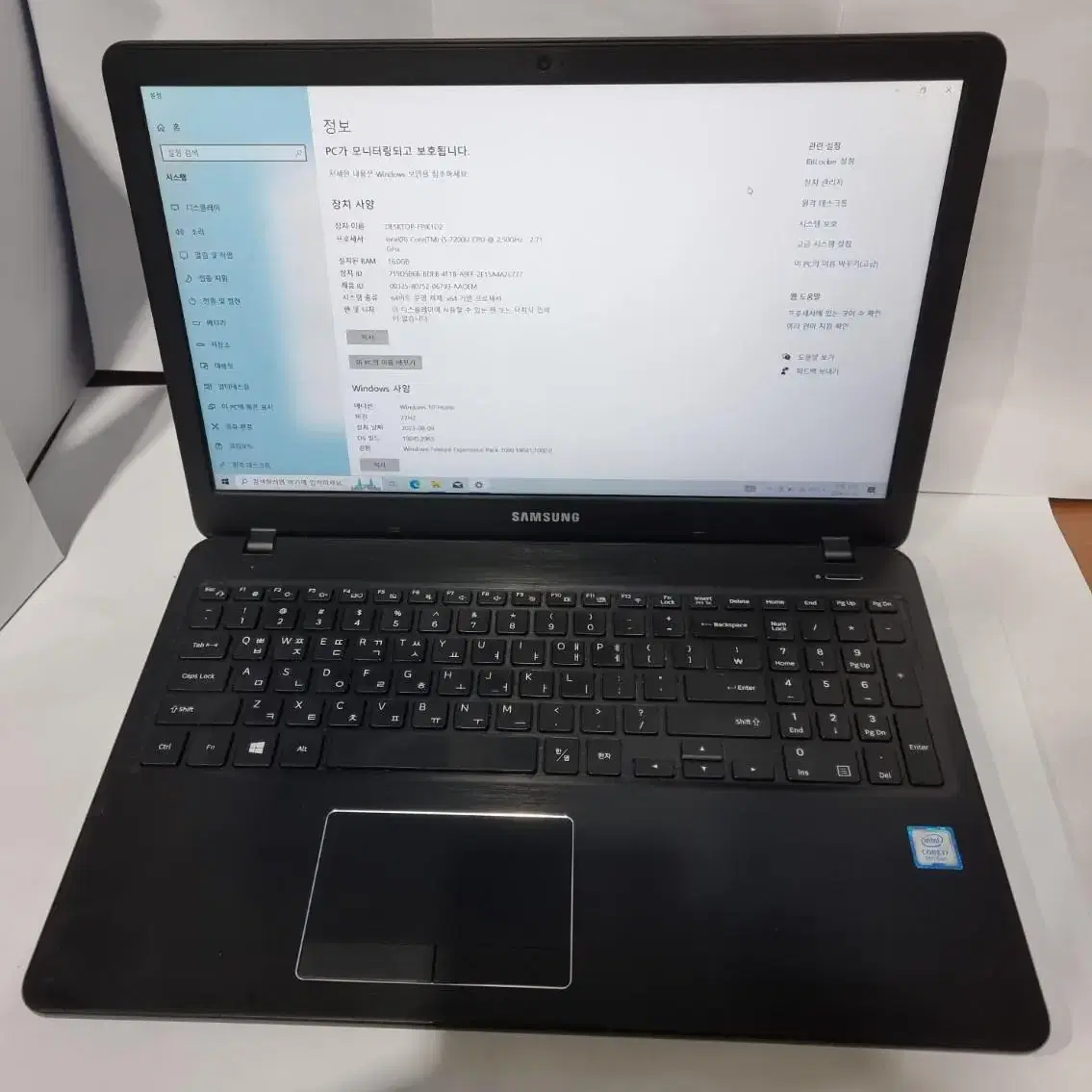 삼성노트북 i5 7200U 16G SSD HDD