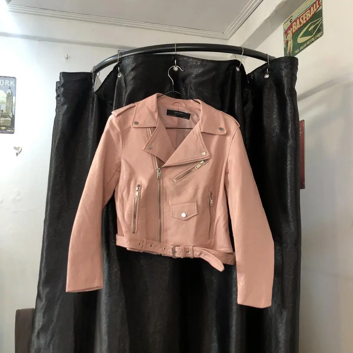 Vintage Zara strawberry pink rider jk