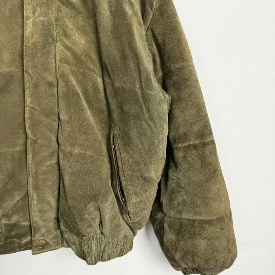 vintage olive green suede jumper