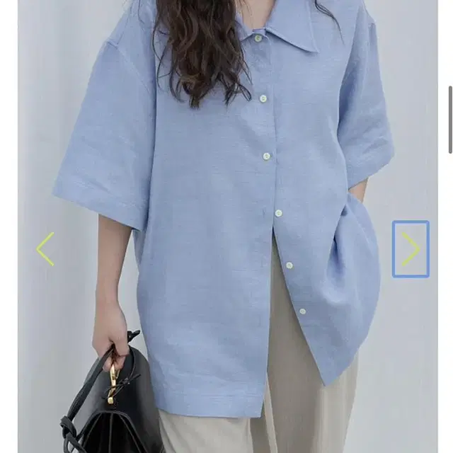 에토스 ETHOS color half shirt light blue