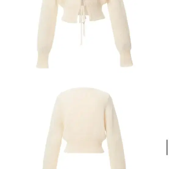 벰버/ROSE RIBBON CARDIGAN_IVORY