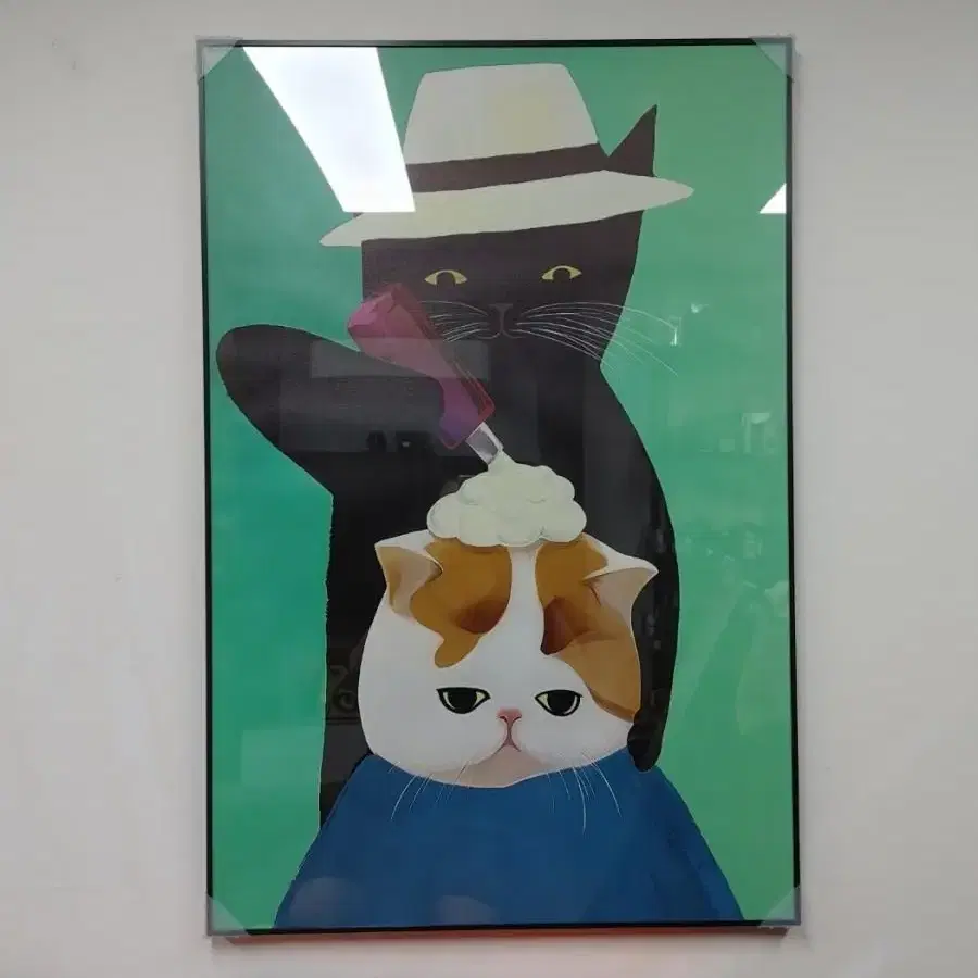 고양이그림 고양이액자 대형 그림 액자 인테리어액자 인테리어소품 팝아트