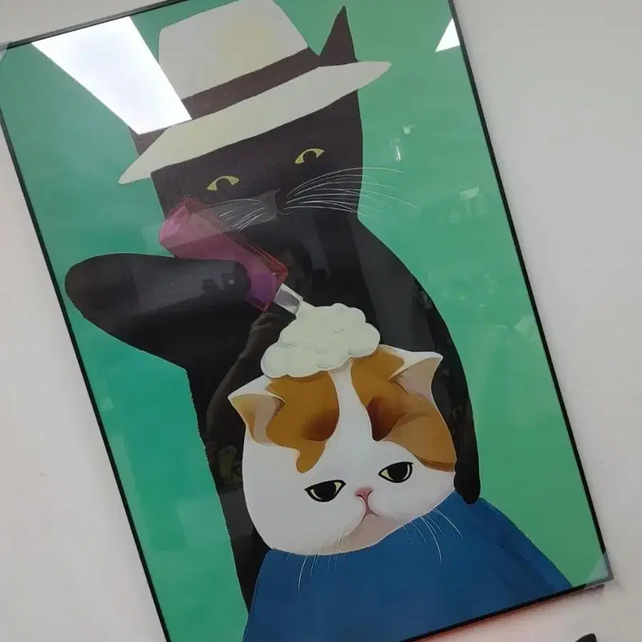 고양이그림 고양이액자 대형 그림 액자 인테리어액자 인테리어소품 팝아트