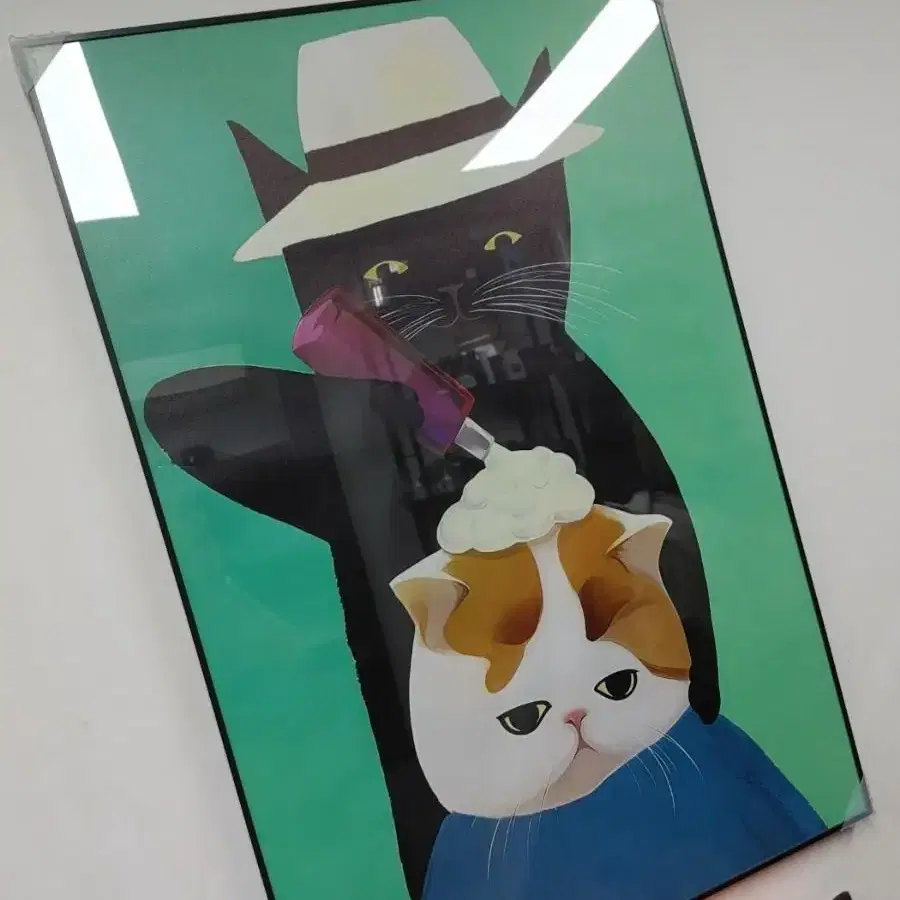 고양이그림 고양이액자 대형 그림 액자 인테리어액자 인테리어소품 팝아트