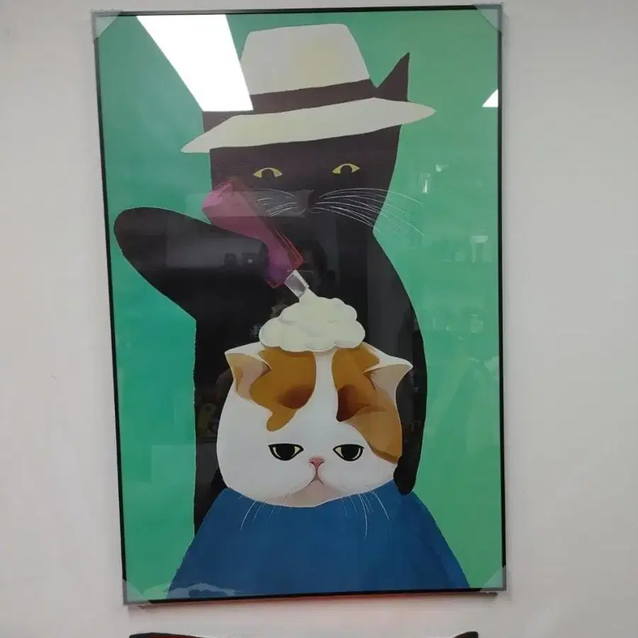 고양이그림 고양이액자 대형 그림 액자 인테리어액자 인테리어소품 팝아트