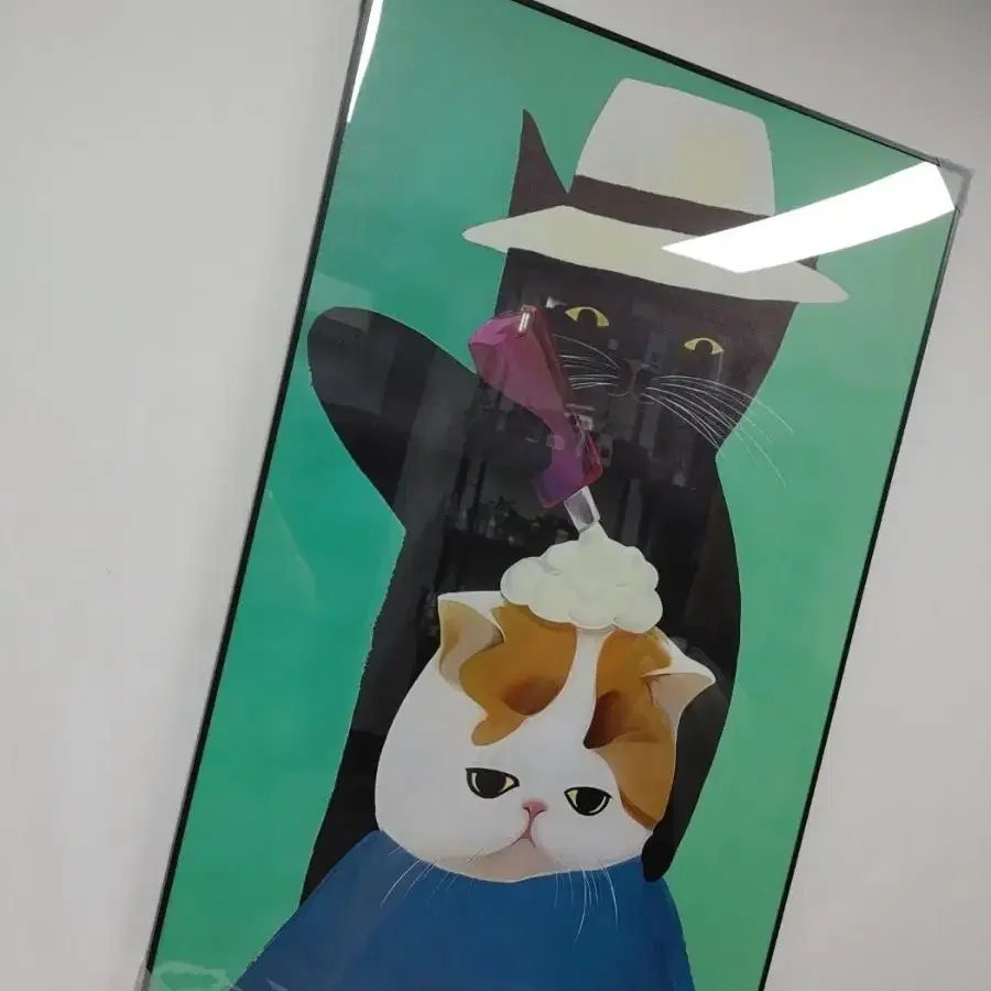 고양이그림 고양이액자 대형 그림 액자 인테리어액자 인테리어소품 팝아트