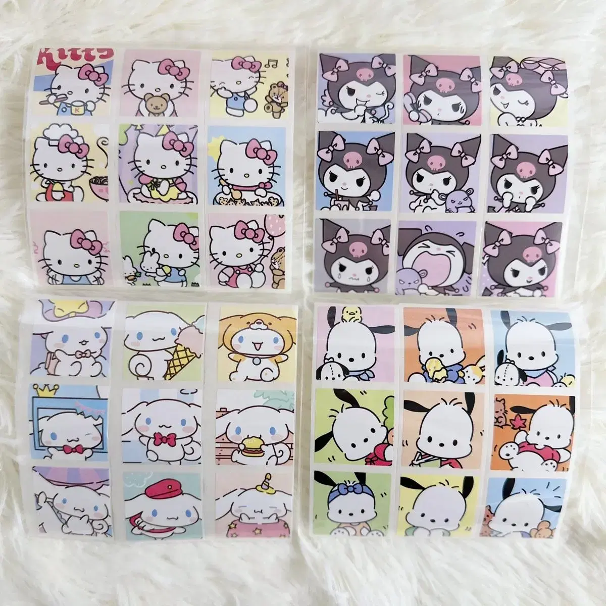 San Rio sticker Small Portion (9 pieces) Hello Kitty Kuromi Cinnamon Roll Pochaco