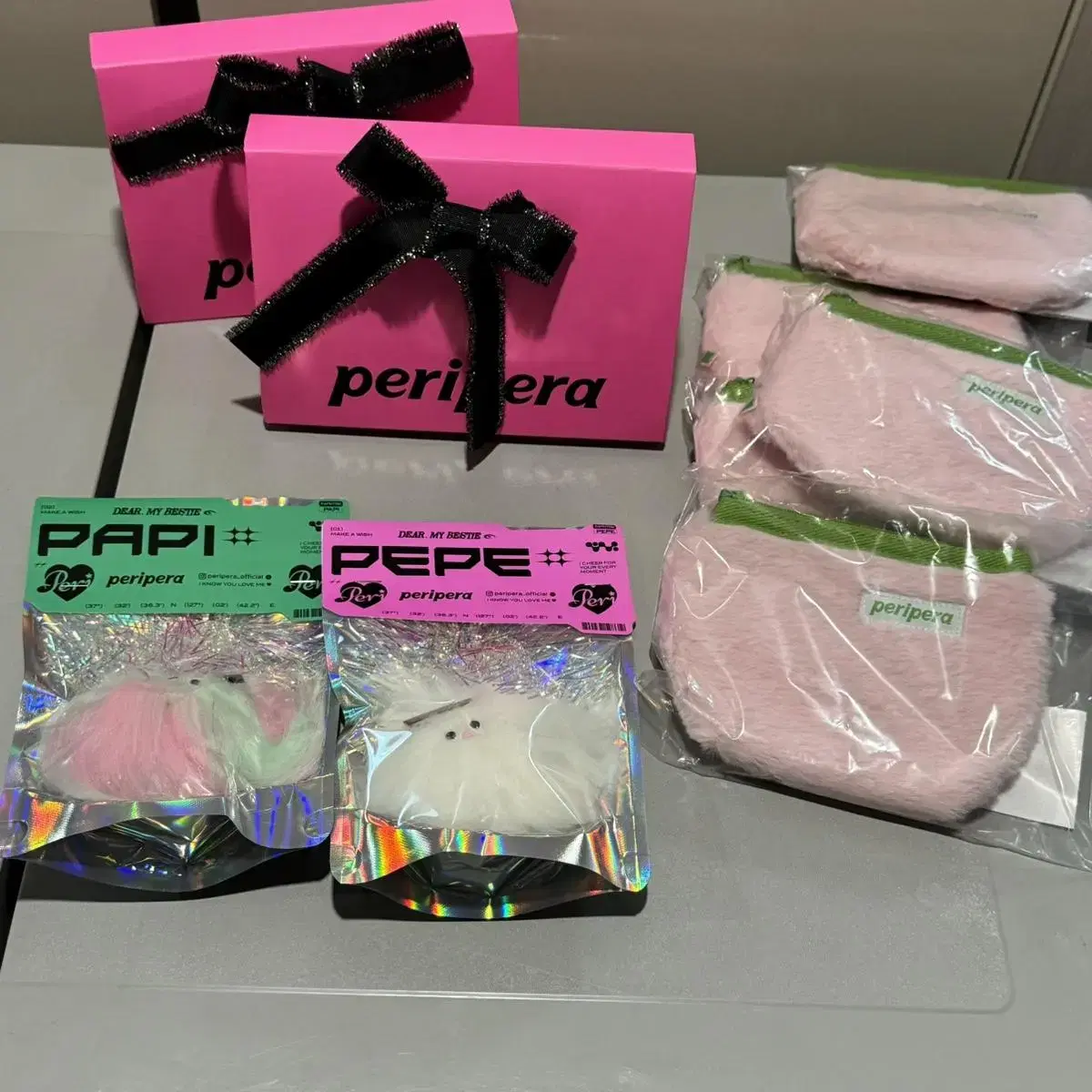 Unsealed Perifera Pouches doll keyring Gift Packaging Shopping Bags wts Pepe Papi