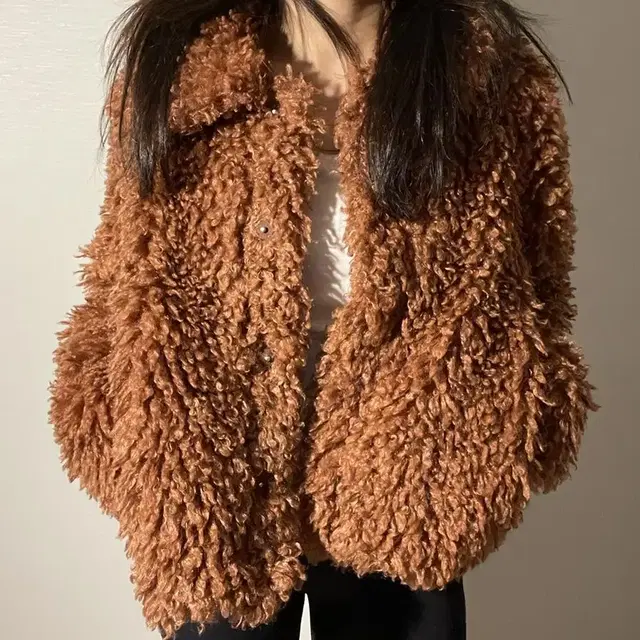 vintage orange fur jacket