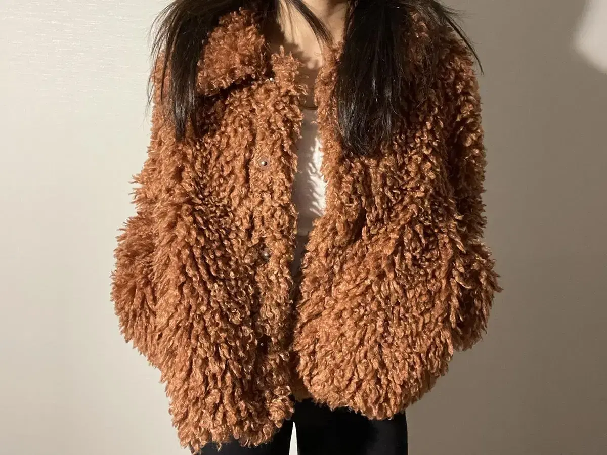 vintage orange fur jacket