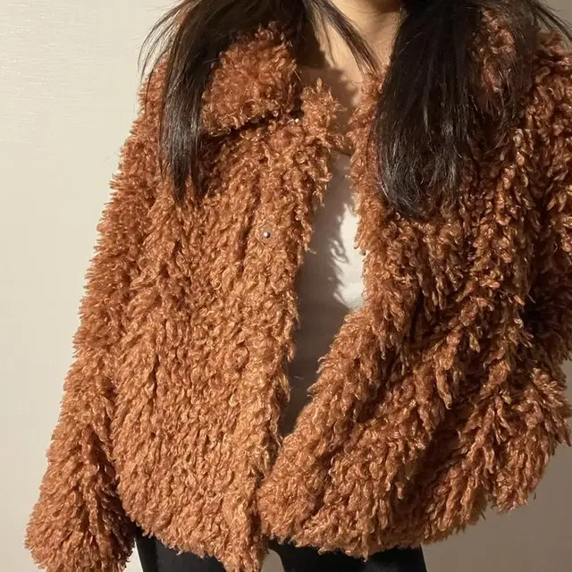 vintage orange fur jacket