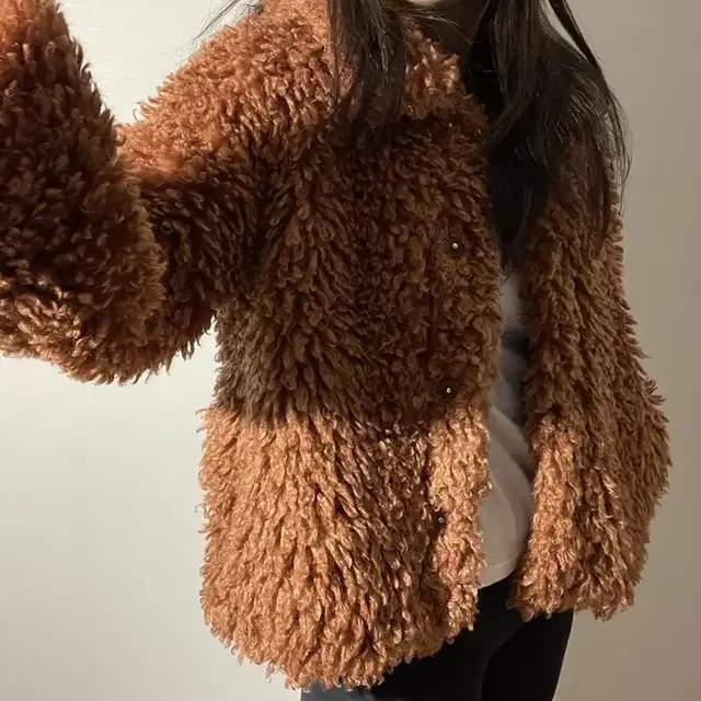 vintage orange fur jacket