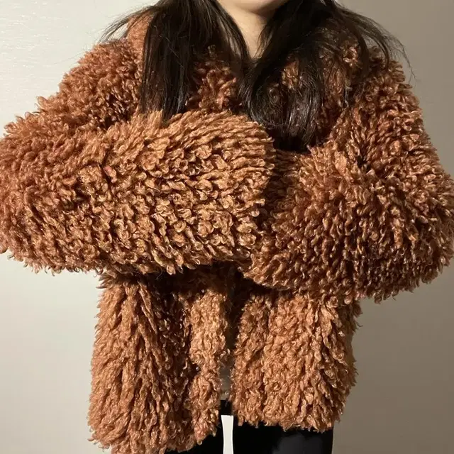 vintage orange fur jacket