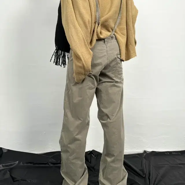 vintage diesel grunge suspenders pants