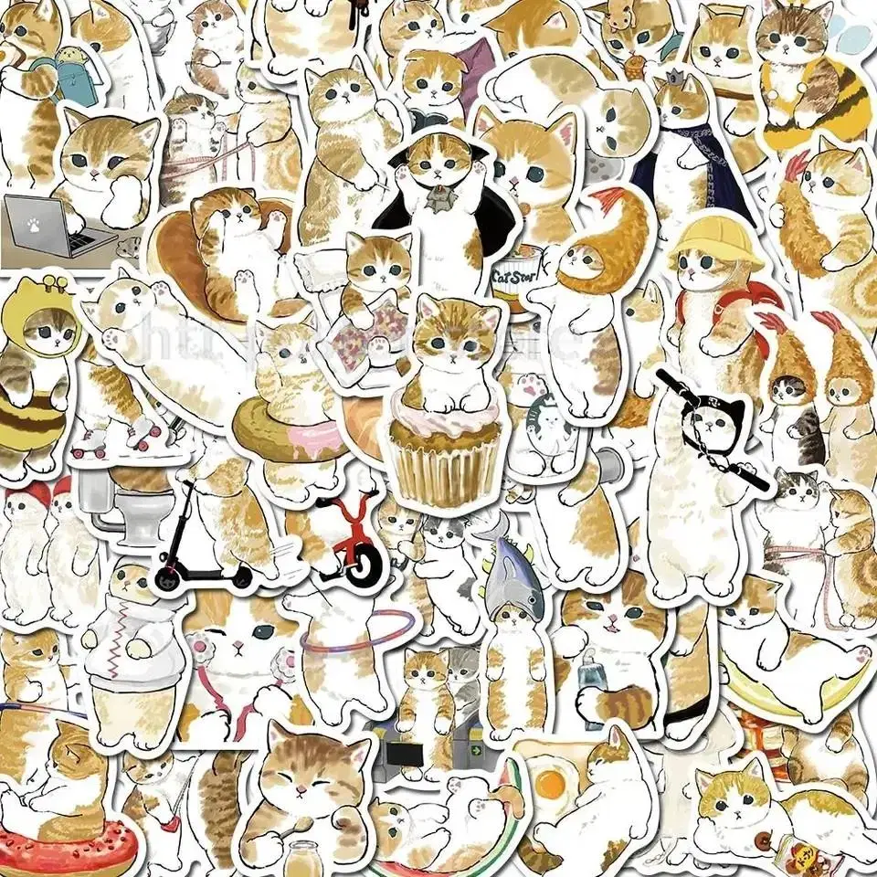 10 cute cat stickers random stickers to decorate your diary