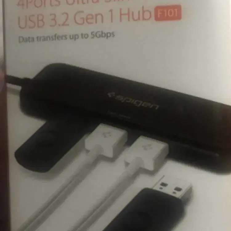 슈피겐 에센셜 4포트 울트라 슬림 USB 3.2 hub F101