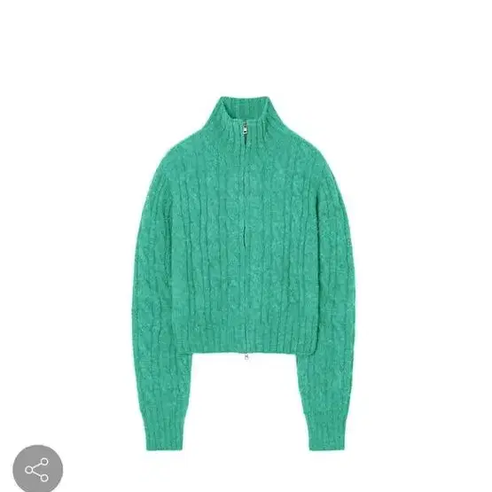 인사일런스 Twist Zip-up Cardigan GREEN