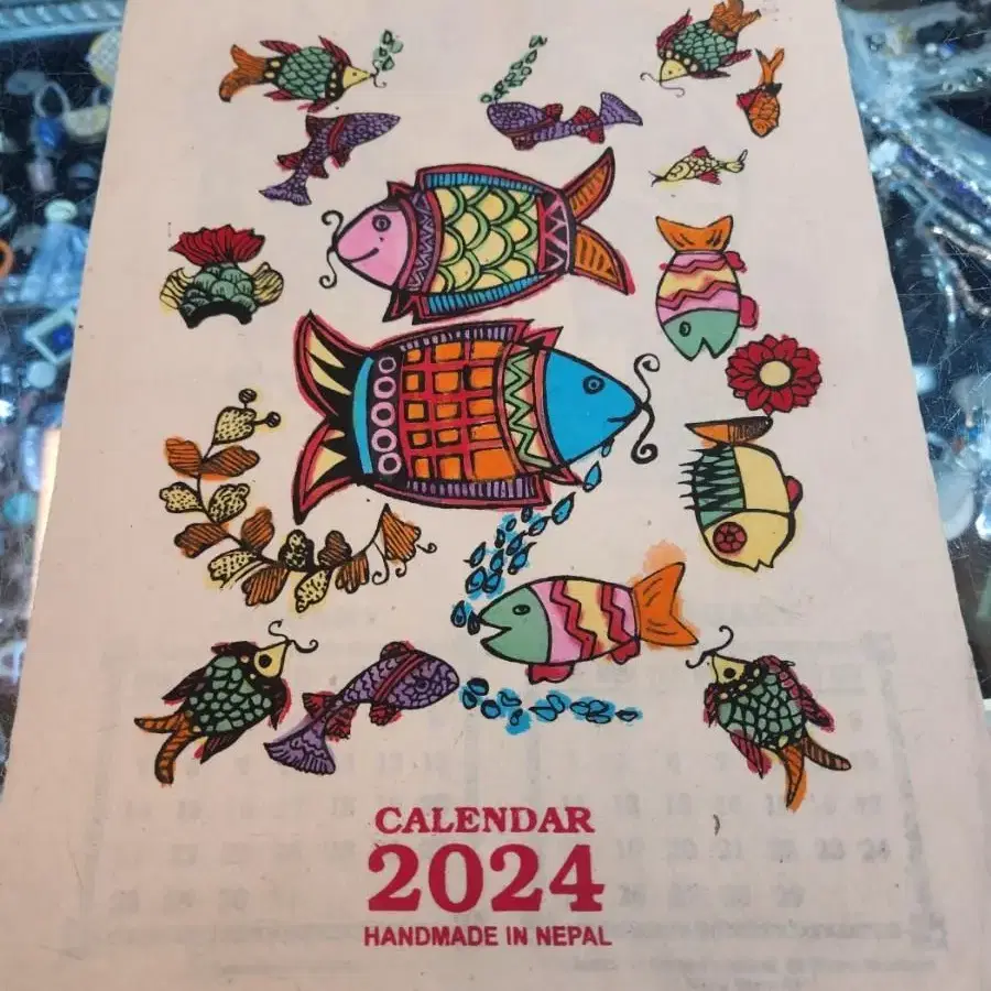 2024년 네팔달력 핸드메이드그림