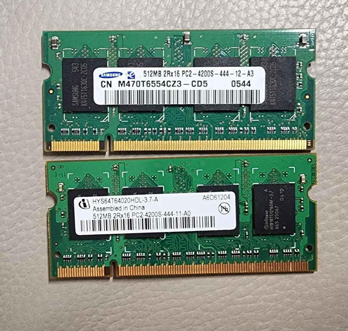 삼성, 인피니언 노트북 램 512MB DDR2 PC2-4200s 533M