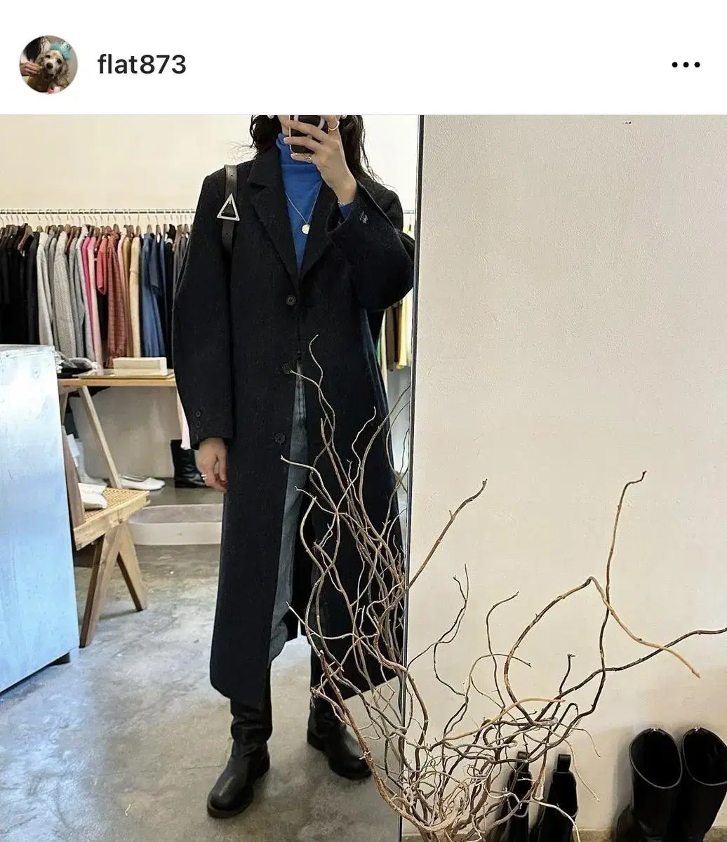 More Than Yesterday Moon Knit Coat Navy