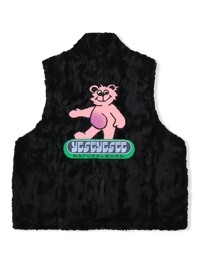 예스아이씨 faux fur vest 퍼 베스트 블랙 새상품