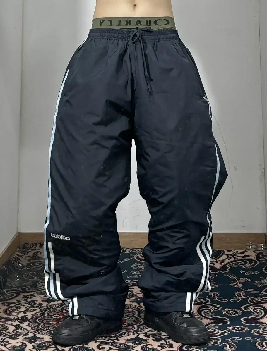 Adidas Navy Wide Track Pants L