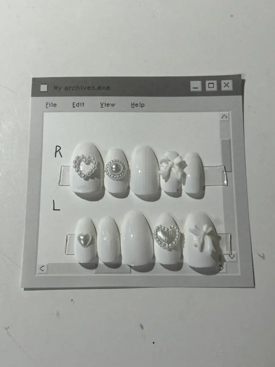 화이트 레이스 네일