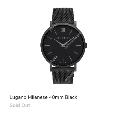 라르손앤제닝스 40mm Lugano Milanese Black 시계