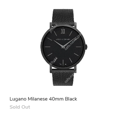 라르손앤제닝스 40mm Lugano Milanese Black 시계