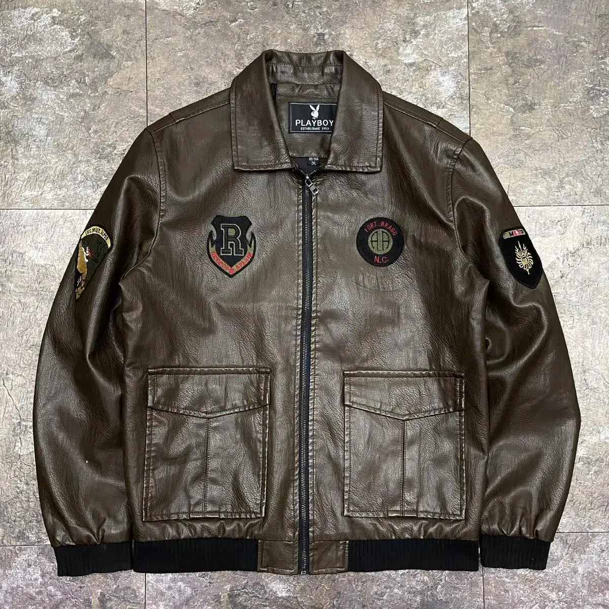 Playboy Patched Leather Jacket