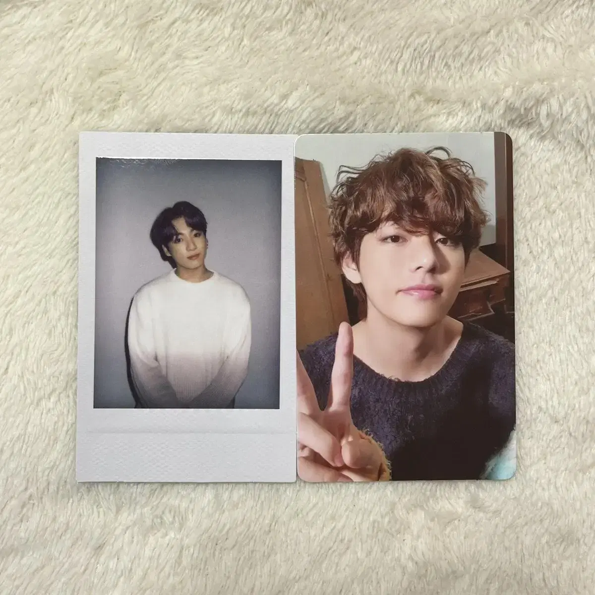 bangtan bts v kim taehyung jungkook jeon jungkook decokit photocard polaroid