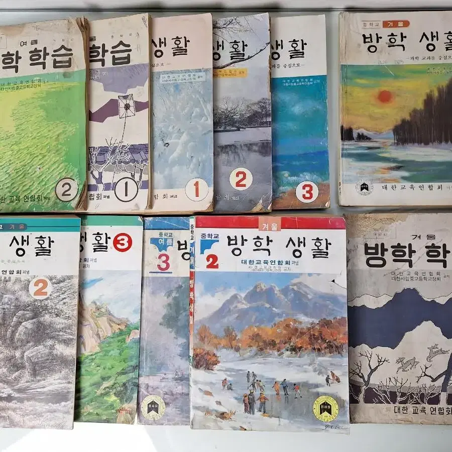 근대사 수집 자료 중학교 방학생활 방학학습 11권