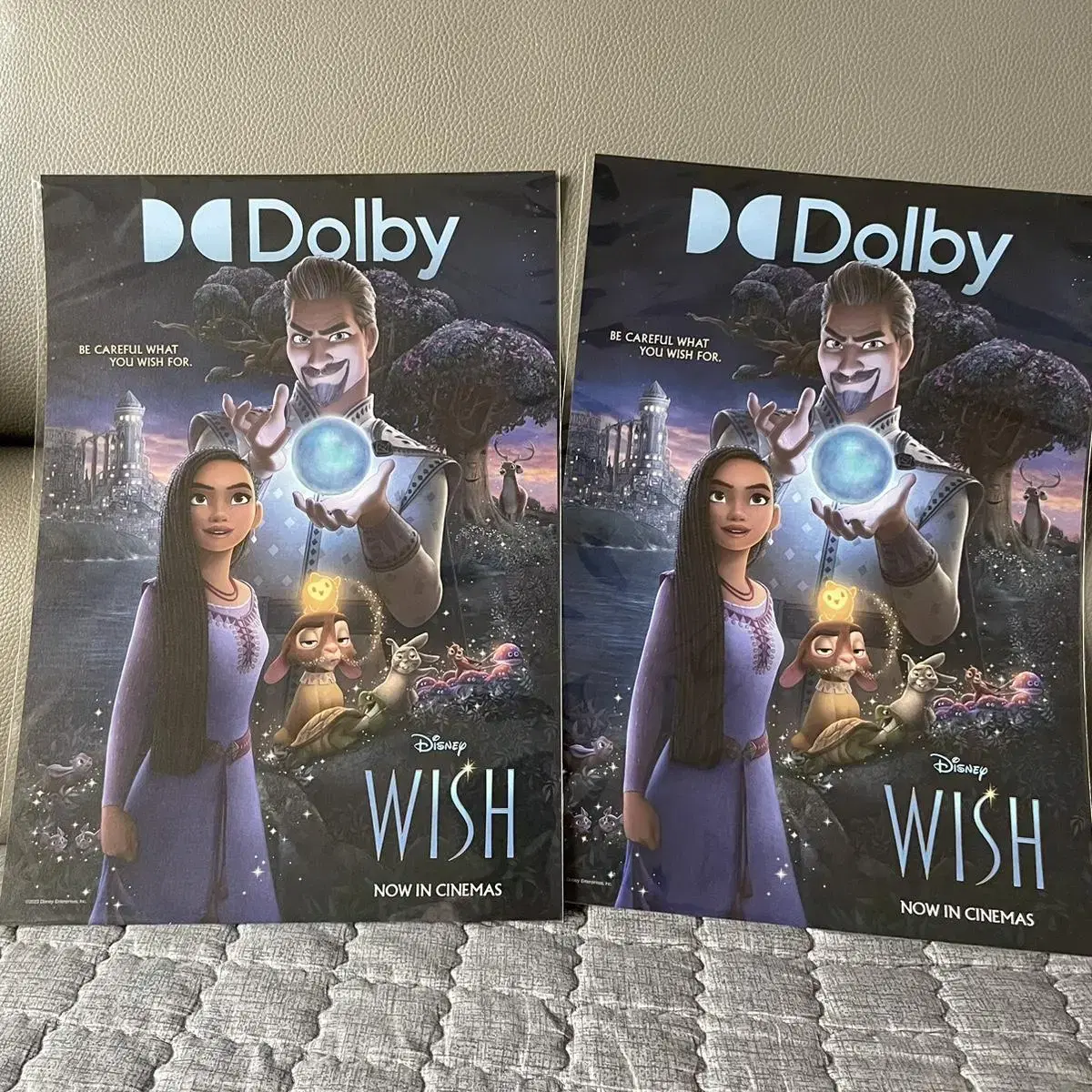 (2 sheets in bulk)Unsealed New Disney wish Dolby poster limited edition Megabox Cinema